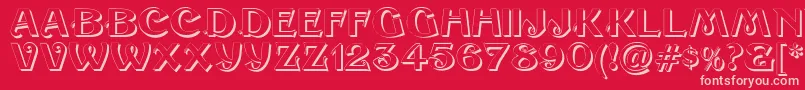 SesameShadow Font – Pink Fonts on Red Background