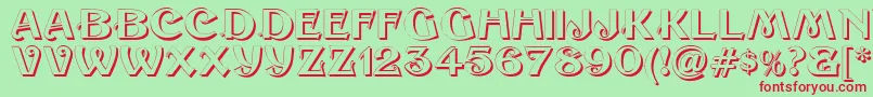 SesameShadow Font – Red Fonts on Green Background