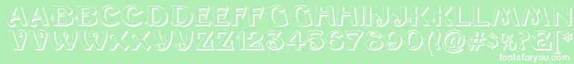 SesameShadow Font – White Fonts on Green Background