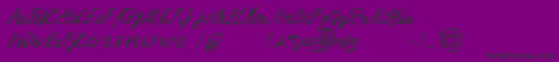 JackTheRipperDearBossFont Font – Black Fonts on Purple Background