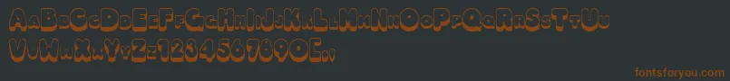3Dhotdog-fontti – ruskeat fontit mustalla taustalla