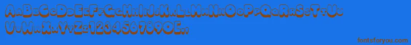 Más sobre la fuente 3Dhotdog fuente 3Dhotdog – Fuentes Marrones Sobre Fondo Azul