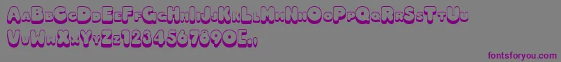 3Dhotdog Font – Purple Fonts on Gray Background