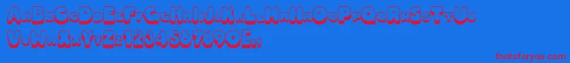 3Dhotdog Font – Red Fonts on Blue Background