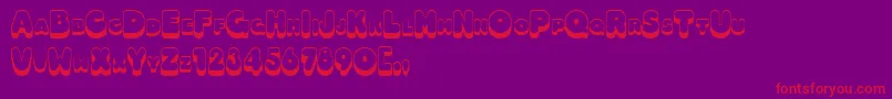 3Dhotdog Font – Red Fonts on Purple Background