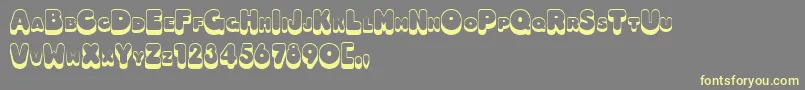 3Dhotdog Font – Yellow Fonts on Gray Background