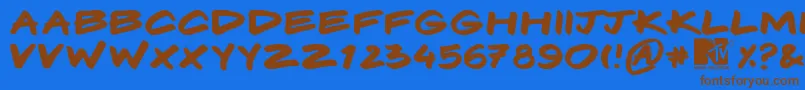 Подробнее о шрифте Komix Шрифт Komix – коричневые шрифты на синем фоне
