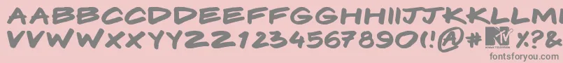 Komix Font – Gray Fonts on Pink Background