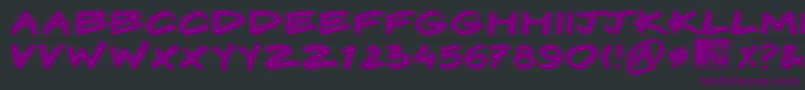 Шрифт Komix – фиолетовые шрифты на чёрном фоне
