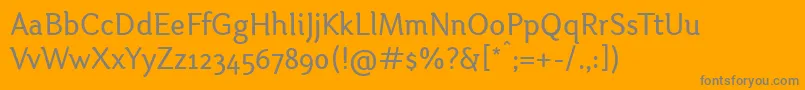 OtariRegular Font – Gray Fonts on Orange Background