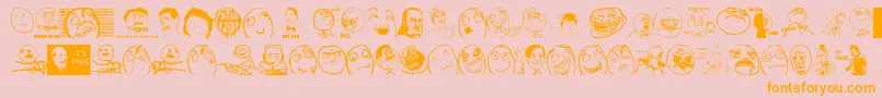 Thememefont Font – Orange Fonts on Pink Background