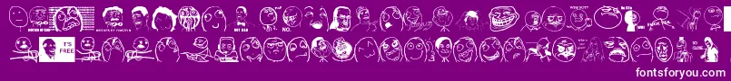 Thememefont Font – White Fonts on Purple Background