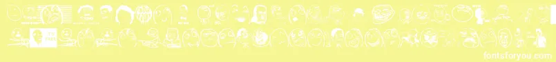 フォントThememefont – 黄色い背景に白い文字