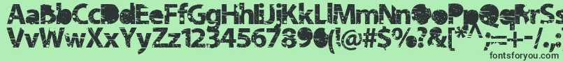 Tramyad Font – Black Fonts on Green Background