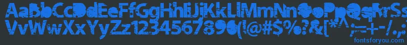 Tramyad Font – Blue Fonts on Black Background