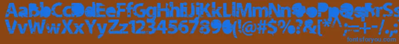 Tramyad Font – Blue Fonts on Brown Background