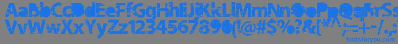 Tramyad Font – Blue Fonts on Gray Background