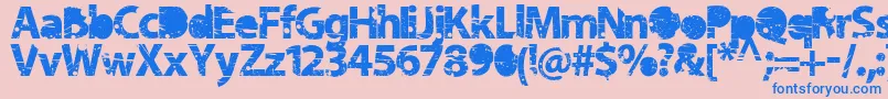 Tramyad Font – Blue Fonts on Pink Background