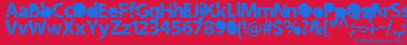 Tramyad Font – Blue Fonts on Red Background