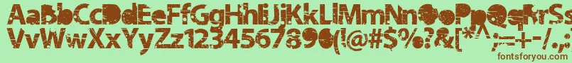 Tramyad Font – Brown Fonts on Green Background