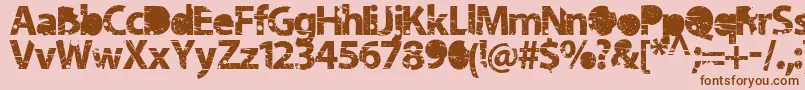 Tramyad Font – Brown Fonts on Pink Background