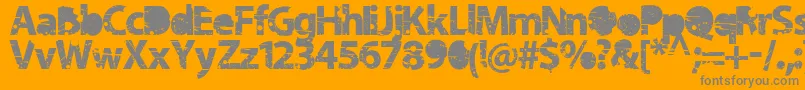 Tramyad Font – Gray Fonts on Orange Background