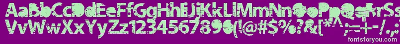 Tramyad Font – Green Fonts on Purple Background