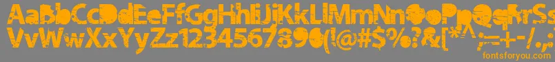 Tramyad Font – Orange Fonts on Gray Background