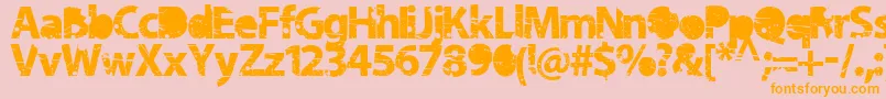 Tramyad Font – Orange Fonts on Pink Background