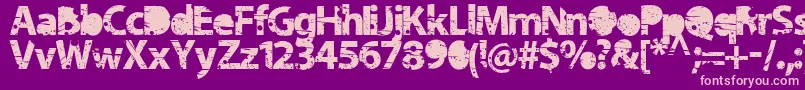 Tramyad Font – Pink Fonts on Purple Background