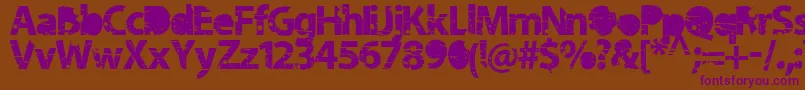 Tramyad Font – Purple Fonts on Brown Background