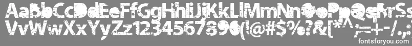 フォントTramyad – 灰色の背景に白い文字