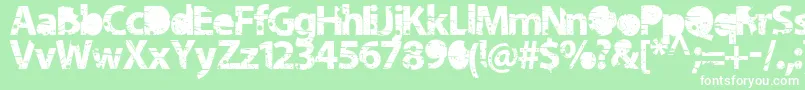 Tramyad Font – White Fonts on Green Background