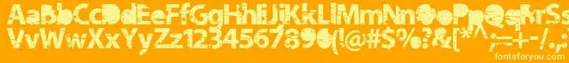 Tramyad Font – Yellow Fonts on Orange Background