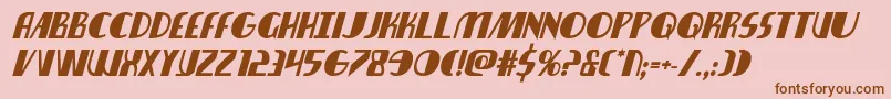 Nathanbrazilboldital Font – Brown Fonts on Pink Background