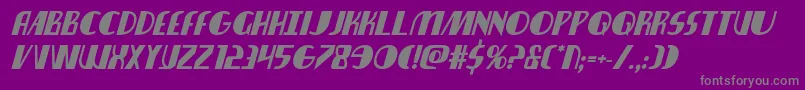 Nathanbrazilboldital Font – Gray Fonts on Purple Background
