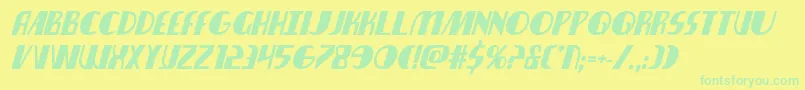 Nathanbrazilboldital Font – Green Fonts on Yellow Background