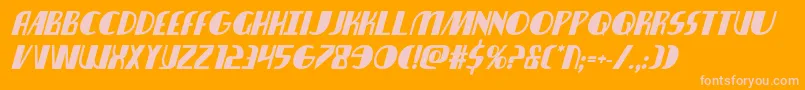 Nathanbrazilboldital Font – Pink Fonts on Orange Background
