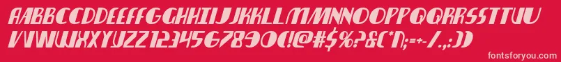 Nathanbrazilboldital-fontti – vaaleanpunaiset fontit punaisella taustalla