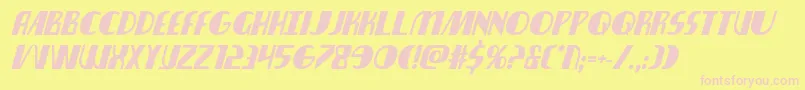 Nathanbrazilboldital Font – Pink Fonts on Yellow Background