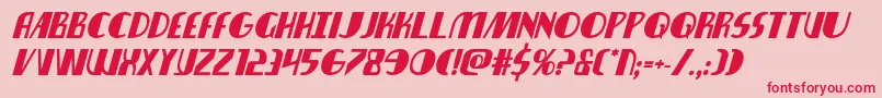 Nathanbrazilboldital Font – Red Fonts on Pink Background