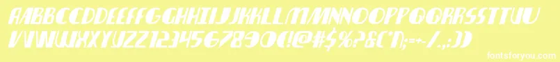 Nathanbrazilboldital Font – White Fonts on Yellow Background