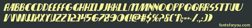 Nathanbrazilboldital Font – Yellow Fonts on Black Background
