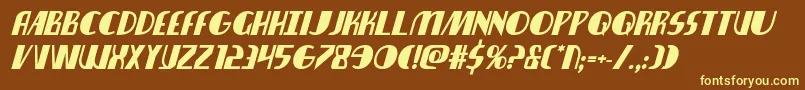 Nathanbrazilboldital-fontti – keltaiset fontit ruskealla taustalla