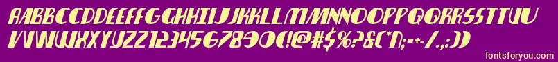 Nathanbrazilboldital Font – Yellow Fonts on Purple Background