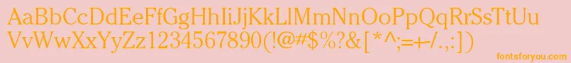 CheltenhamstdLight Font – Orange Fonts on Pink Background