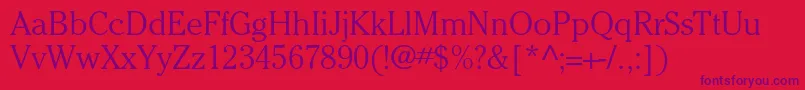 CheltenhamstdLight Font – Purple Fonts on Red Background
