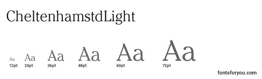 CheltenhamstdLight Font Sizes