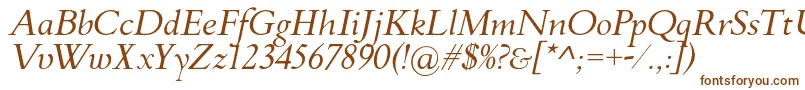 FlankerGriffoItalic-fontti – ruskeat fontit