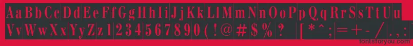 Bodonicondcameoc Font – Black Fonts on Red Background